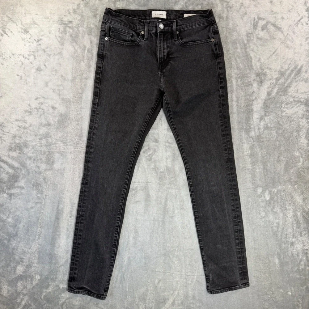 FRAME L'Homme Slim Jeans Men's Size 30x30 Black Denim Pants